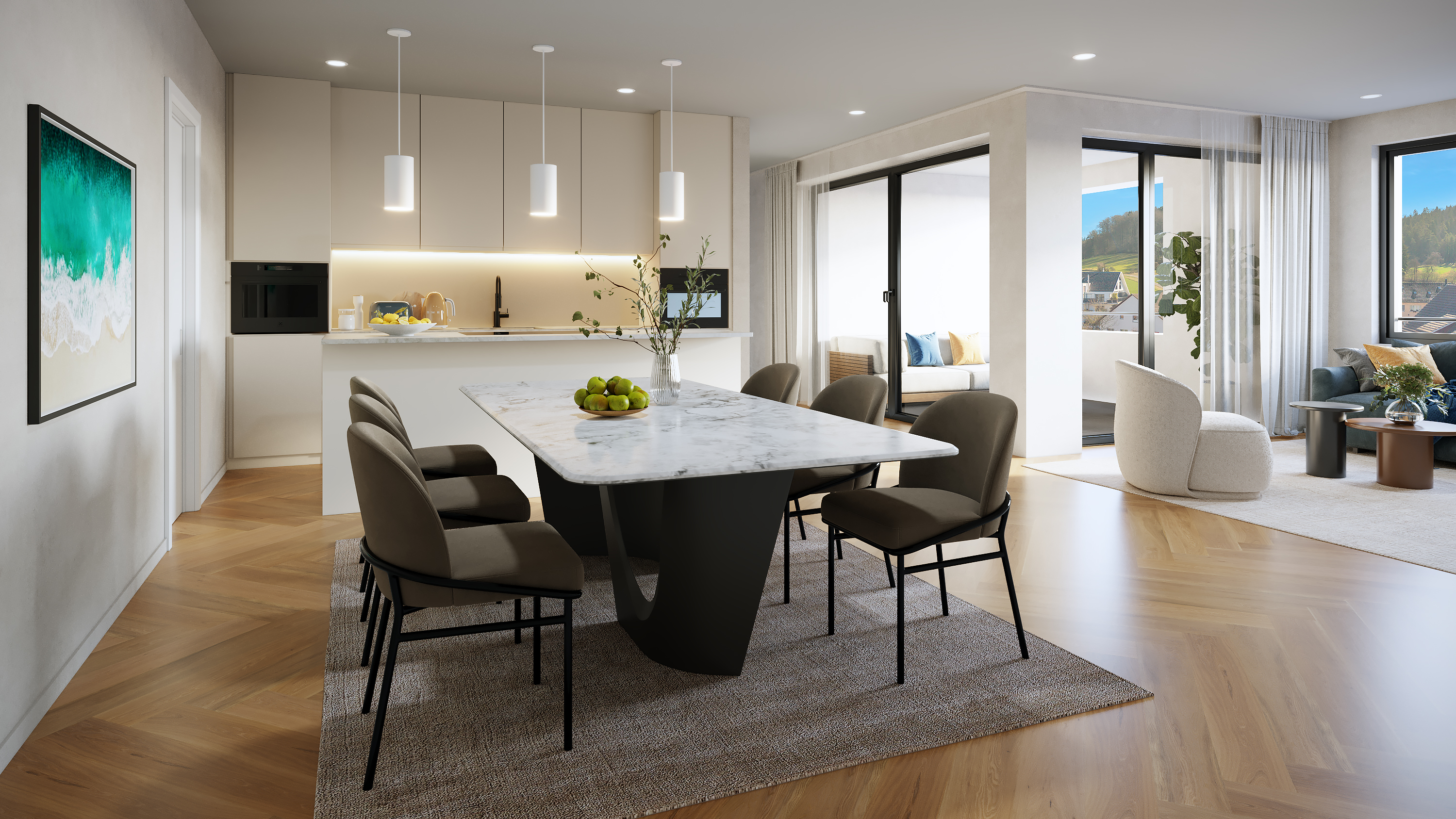 Wohnung 6. Moderne 3½ Z. Wohnung mit Loggia